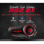 Motosiklet Intercom Seti 2 Kişi Bağlantılı Bluetooth V5.3 Rgb Kask Kulaklığı Yeni