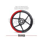 Motosiklet Jant Şeridi Jant Sticker Yarım Kaplama Daire 17-18 İnch Jant Motor Uyumlu Kırmızı