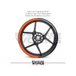Motosiklet Jant Şeridi Jant Sticker Yarım Kaplama Daire 17-18 İnch Jant Motor Uyumlu Turuncu