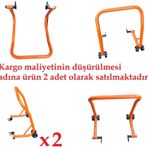 Motosiklet Kaldırma Sehpası A Kalite Turuncu (2 Adet) (32-2 Mm Boru Kalınlığı)