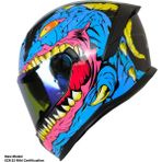 Motosiklet Kask Ece 22.R06 Güneş Vizörlü Full Face Motor Kaskı Kraken Yeni - 2XL - Renkli