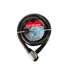 Motosiklet Kilidi 2000mm x 25mm Çelik Halat – Siyah Güvenlik Kilidi (SİYAH)
