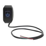 Motosiklet Korna Far Anahtarı, Kompakt Kolay Kurulum Modifiye Plastik Motosiklet Gidon Anahtarı, 22mm Gidon Için LED Işık Ile (Mavi ışık)