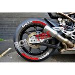 Motosiklet Lastik Yazısı 4 Adet 2.5 Cm 3d Oto Lastik Yazısı Sticker Arma Şerit Yapıştırıcısız