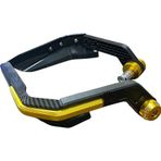 Motosiklet Manet Karbon Desen Rüzgar Koruma Gold Sarı Supermoto