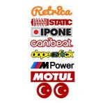Motosiklet Marka Sticker Seti M-2 (12 X 26 Cm)
