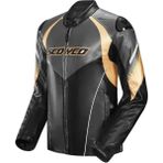Motosiklet Montu 4 Mevsim Deri ve Maxdura Kumaş Racing Mont Pu Leather Black-Gold - XL