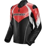 Motosiklet Montu 4 Mevsim Deri ve Maxdura Kumaş Racing Mont Pu Leather Black-Red - 3XL