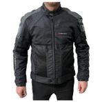 Motosiklet Montu Erkek Siyah-Gri Dynamic V2 Mont 4 Mevsim Motorcu Mont