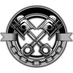 Motosiklet Motor Piston Sticker 00384 - Renkli - 10 x 8,5 cm