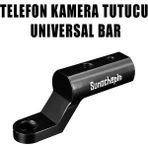 Motosiklet Scooter Nmax Pcx Üniversal Ayna Yükseltici ve Telefon Kamera Gps Tutucu Bar - Siyah