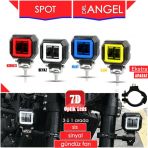 Motosiklet Sis Farı 2 Adet Angel Beyaz Renk