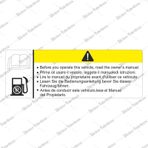 Motosiklet Standart Depo Kapağı Uyarısı Sticker 00423