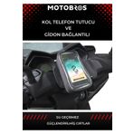 Motosiklet Surucusu Kol Ve Gidona Takilabilir Cantali Telefon Tutucu 6,5"E Kadar