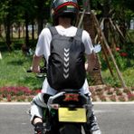 Motosiklet ve Bisiklet Sırt Çantası Pvc Gövde Motor Touring Çanta 15 Lt - Standart - Siyah