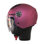 Motosiklet ve Bisiklet Yarım Camlı Çocuk Kaskı Ce Abs Material Motor Kaskı Fuchsia
