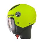 Motosiklet ve Bisiklet Yarım Camlı Çocuk Kaskı Ce Abs Material Motor Kaskı Mat Yellow