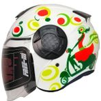 Motosiklet Yarım Kask Double Güneş Vizörlü Sertifikalı Abs Material Spring Women - Çok Renkli - XL