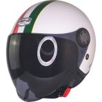 Motosiklet Yarım Kask Güneş Vizörlü Ece 22.06 Motor Kaskı Italy Gold - Çok Renkli