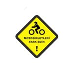 Motosikletleri Fark Edin Sticker Yapıştırma 10cm