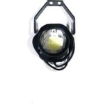 Motospartan Motosiklet Sis Farı (1Adet) Köşeli Siyah Kartal Gözü Led 68Mm