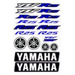 Motosvn Yamaha R 25 Sticker Etiket A4 Boy Lacivert