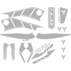Motozenn Yamaha MT07 2014 - 2017 Uyumlu Beyaz Sticker Set