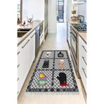 Motto Hali Cotton Şönil Kaymaz Tabanlı Yıkanabilir Antibakteriyel Dijital Baskı Mutfak Halısı, MK-9017D-CTN-200X300