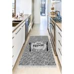 Motto Hali Cotton Şönil Kaymaz Tabanlı Yıkanabilir Antibakteriyel Dijital Baskı Mutfak Halısı, MK-9042A-CTN-80X350