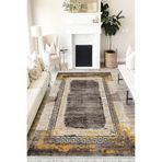 Motto Hali Doku Verona Kaymaz Deri Tabanlı Yıkanabilir Antibakteriyel Dijital Baskı Doku Halı Yolluk, DK-5239B-VRN-100X150