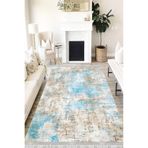 Motto Hali Doku Westa Kaymaz Tabanlı Yıkanabilir Antibakteriyel Dijital Baskı Doku Halı Kilim, DK-5096B-WST-100X250