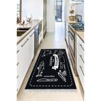 Motto Hali Eko Punto Kaymaz Dot Tabanlı Yıkanabilir Antibakteriyel Dijital Baskı Mutfak Halısı, MK-9023A-EKOPNT-200X300