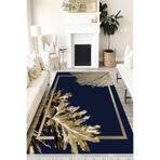Motto Hali Floral Cotton Şönil Kaymaz Tabanlı Yıkanabilir Antibakteriyel Dijital Baskı Halı Yolluk, FL-2001C-CTN-80X300
