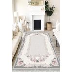 Motto Hali Floral Cotton Şönil Kaymaz Tabanlı Yıkanabilir Antibakteriyel Dijital Baskı Halı Yolluk, FL-2091E-CTN-80X300
