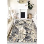 Motto Hali Floral Eko Punto Kaymaz Tabanlı Yıkanabilir Antibakteriyel Dijital Baskı Halı Yolluk, FL-2083A-EKOPNT-160X230