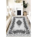 Motto Hali Floral Perla Soft Kaymaz Tabanlı Yıkanabilir Antibakteriyel Dijital Baskı Halı Yolluk, FL-2097C-PRL-80X300