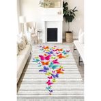 Motto Hali Floral Punto Kaymaz Tabanlı Yıkanabilir Antibakteriyel Dijital Baskı Halı Yolluk, FL-2048A-PNT-160X230