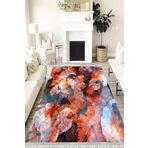 Motto Hali Floral Punto Kaymaz Tabanlı Yıkanabilir Antibakteriyel Dijital Baskı Halı Yolluk, FL-2084A-PNT-120X180