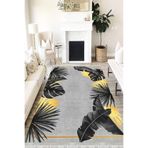 Motto Hali Floral Verona Kaymaz Deri Tabanlı Yıkanabilir Antibakteriyel Dijital Baskı Halı Yolluk, FL-2005A-VRN-80X300