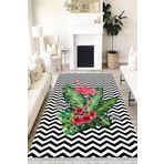 Motto Hali Floral Verona Kaymaz Deri Tabanlı Yıkanabilir Antibakteriyel Dijital Baskı Halı Yolluk, FL-2032A-VRN-80X300
