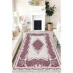 Motto Hali Floral Verona Kaymaz Deri Tabanlı Yıkanabilir Antibakteriyel Dijital Baskı Halı Yolluk, FL-2097B-VRN-160X230