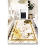Motto Hali Floral Westa Kaymaz Tabanlı Yıkanabilir Antibakteriyel Dijital Baskı Halı Yolluk, FL-2004A-WST-120X180