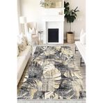Motto Hali Floral Westa Kaymaz Tabanlı Yıkanabilir Antibakteriyel Dijital Baskı Halı Yolluk, FL-2083A-WST-80X300