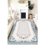 Motto Hali Floral Westa Kaymaz Tabanlı Yıkanabilir Antibakteriyel Dijital Baskı Halı Yolluk, FL-2091F-WST-80X300