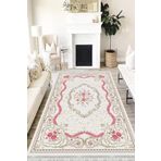 Motto Hali Floral Westa Kaymaz Tabanlı Yıkanabilir Antibakteriyel Dijital Baskı Halı Yolluk, FL-2194B-WST-80X300