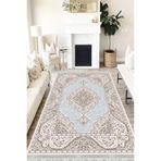 Motto Hali Klasik Cotton Şönil Kaymaz Tabanlı Yıkanabilir Antibakteriyel Dijital Baskı Klasik Halı Yolluk, KS-3014B-CTN-80X300