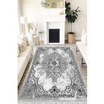 Motto Hali Klasik Cotton Şönil Kaymaz Tabanlı Yıkanabilir Antibakteriyel Dijital Baskı Klasik Halı Yolluk, KS-3017D-CTN-120X180