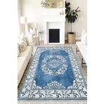 Motto Hali Klasik Perla Soft Kaymaz Tabanlı Yıkanabilir Antibakteriyel Dijital Baskı Klasik Halı Yolluk, KS-3027B-PRL-80X300