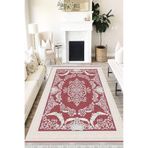 Motto Hali Klasik Verona Kaymaz Deri Tabanlı Yıkanabilir Antibakteriyel Dijital Baskı Klasik Halı Yolluk, KS-3006B-VRN-80X300