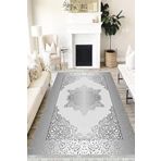 Motto Hali Klasik Westa Kaymaz Tabanlı Yıkanabilir Antibakteriyel Dijital Baskı Klasik Halı Kilim, KS-3008B-WST-120X250